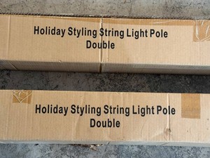 G - Holiday Styling String Light Pole Double (Lot of 2)
