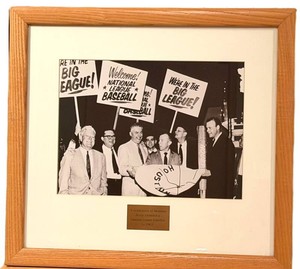 Vintage Houston Baseball Franchise Celebration Framed Photograph