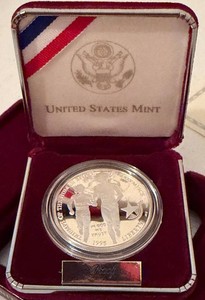 1995-P Atlanta Olympic Games (Paralympics Blind Runner) Commemorative Proof Silver Dollar