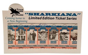 Hockey Memorabilia - San Jose Sharks Sharkiana Limited Edition Ticket Series
