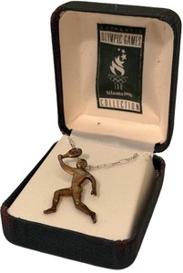 Silver Olympic Games Pendant Necklace Atlanta 1996