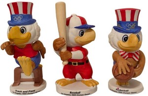 1984 Olympic Games Figurine Set PAPEL Track Field Baseball Basketball (Lot of 3)