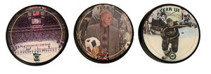 Minnesota Wild Commemorative Hockey Pucks (Lot of 3)