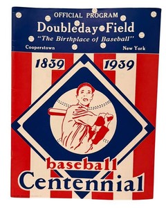 Vintage Baseball Centennial Official Program Doubleday Field 1839-1939