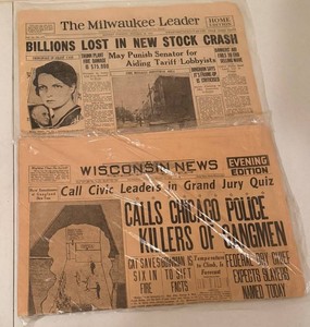 Vintage Newspapers - Milwaukee Leader & Wisconsin News (Lot of 2)