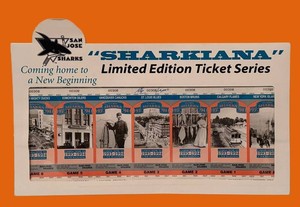 Collectible Tickets San Jose Sharks Sharkiana Limited Edition
