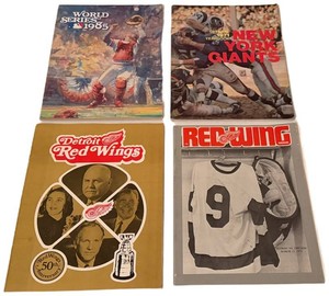 LL - Sports Programs - New York Giants, World Series 1985 & Detroit Red Wings (Lot of 4)
