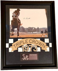 Framed Ron Turcotte Triple Crown 1973 Signed Steiner Sports Photo