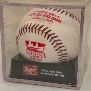 MLB All-Star Game Baseball - Rawlings 2014 Official Game Ball Display Case