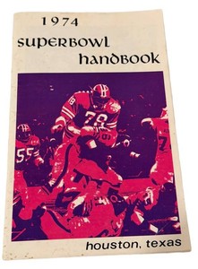 Vintage Super Bowl Handbook 1974 Houston Texas