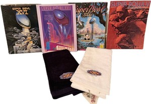 LL - Super Bowl Programs & Antigua Towels Mixed Lot