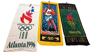 LL - Vintage Atlanta 1996 Olympic Towel Set (Lot of 3)