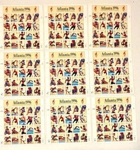 Atlanta 1996 Olympic Games 32c Stamp Sheets (Lot of 9)