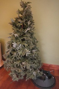 Artificial Lighted Christmas Tree with Tree Base