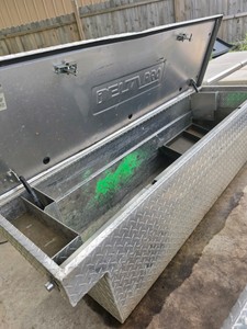 DELTA DIAMOND PLATED TRUCK BED TOOL BOX