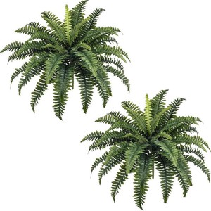 FOREST PRINCE 35 Fake Ferns Artificial Bush Plants for Outdoors, 2-Pack  UV-Resistant, Large Artificial Boston Ferns, 39 Fronds Each, Zero Maintenance, Pet Friendly, Outdoors Home D cor