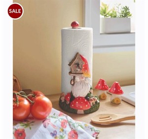 Gnome Mushroom Paper Towel Holder
