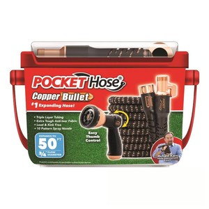 Pocket Hose Copper Bullet 34 in. D X 50 ft. L Medium Duty Expandable Flexible Garden Hose
