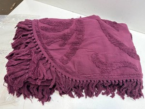 Queen size purple quilt throw blanket
