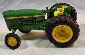 Vintage Ertl John Deere Farm Tractor Die-Cast Toy w Rubber Tires  Classic Collector Piece