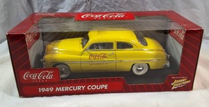 Coca-Cola Johnny Lightning 1949 Mercury Coupe 118 Die-Cast Car  Yellow  Boxed