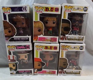 Funko Pop Music Icons Lot of 6  Whitney Houston, TLC, Boyz II Men & Frank Zappa