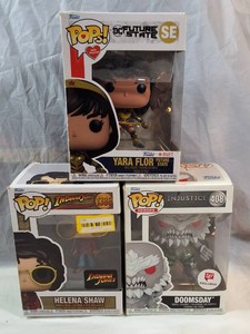 Funko Pop Lot of 3  Doomsday Walgreens Exclusive, Yara Flor DC & Helena Shaw