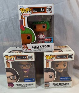 Funko Pop The Office Exclusive Lot of 3  Kelly Kapoor #1285  Phyllis #1131  Ryan #1130
