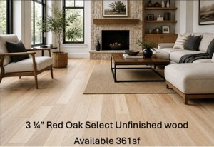 361SF  3 14 Red Oak Select Unfinished Real Wood