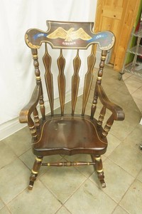 Vintage 1976 American Bicentennial Liberty Commemorative Rocking Chair