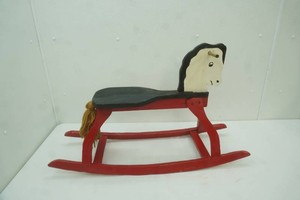 Classic Handcrafted Folk Art Childs Rocking Horse