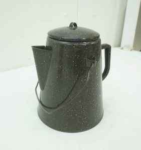 Black Speckled Graniteware Coffee Kettle