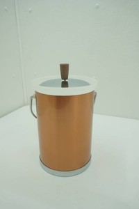 Vintage Mid-Century Modern Kromex Copper-Tone and Chrome Ice Bucket