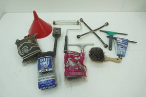 Automotive and Hardware tire iron, squeegees, brush steel wool funnel, scraper, paint roller