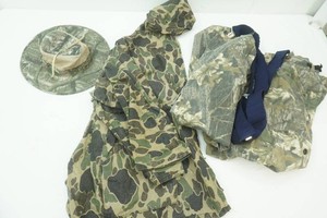 Camo Gear Pants XL, Suspenders, Coat, Hat