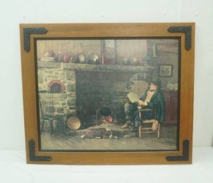 vintage framed print Solid Comfort (1891) by William Henry Lippincott 36x30