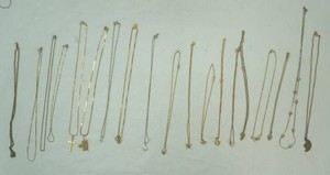 variety of goldgold tone necklaces