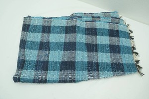 Woven Rag Rug (navy blue & teal)