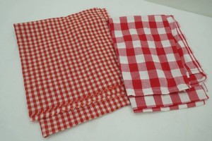 vintage red & white checkered material