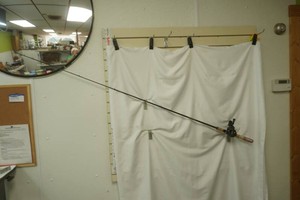 nice fishing pole and net