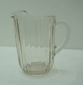 Heavy glass pitcher