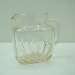 vintage Federal Glass square pitcher with star pattern