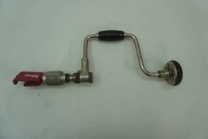 vintage hand drill with Eskimo auger attachment