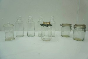 group of jars with lids