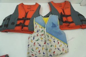 2 Onyx life jackets size 2XL and one youth life jacket