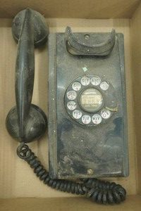 vintage wall mount rotary phone