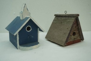 2 bird houses 9 tall