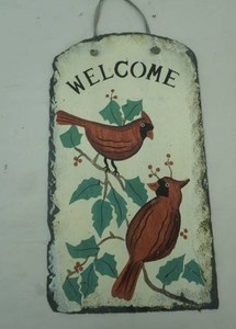 slate Welcome sign 14 tall