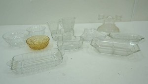 group of vintage glassware