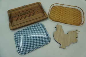 variety of serving platters